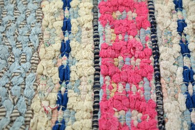 BENONIA Vintage Scandinavian Rag Rug